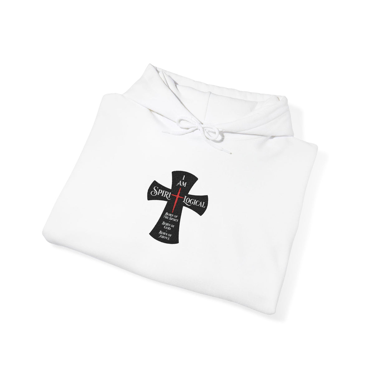 0013w Spirilogical Cross Champion Hoodie Big Logo on front nothing on the back