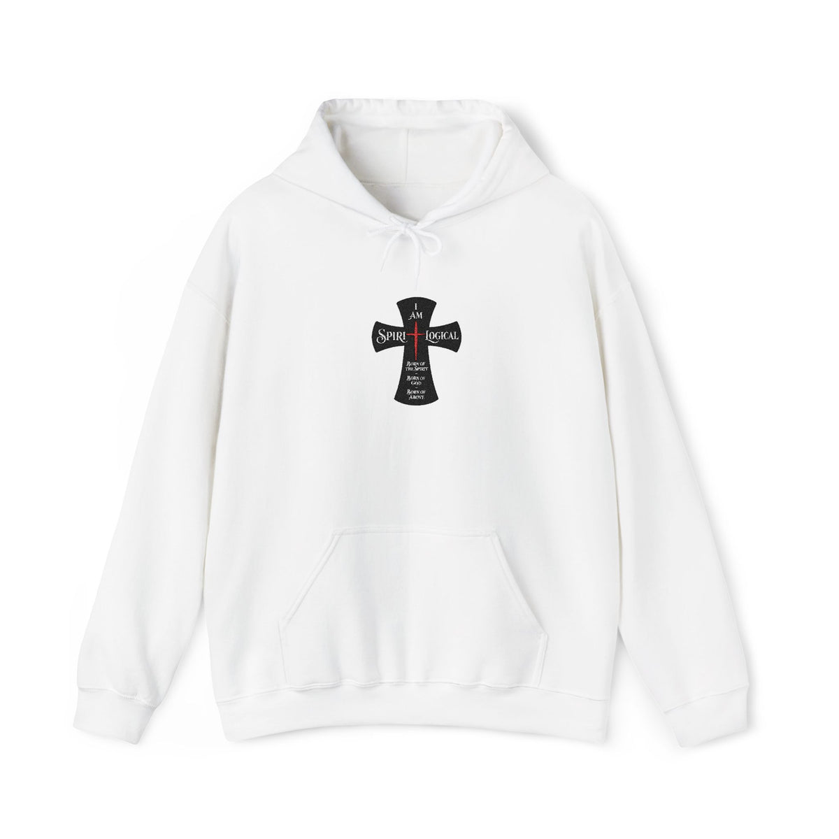0013w Spirilogical Cross Champion Hoodie Big Logo on front nothing on the back