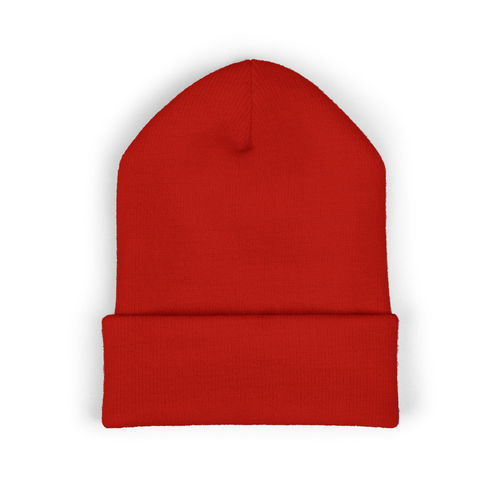 0028W Embroidered Spirilogical Cross Cuffed Beanie