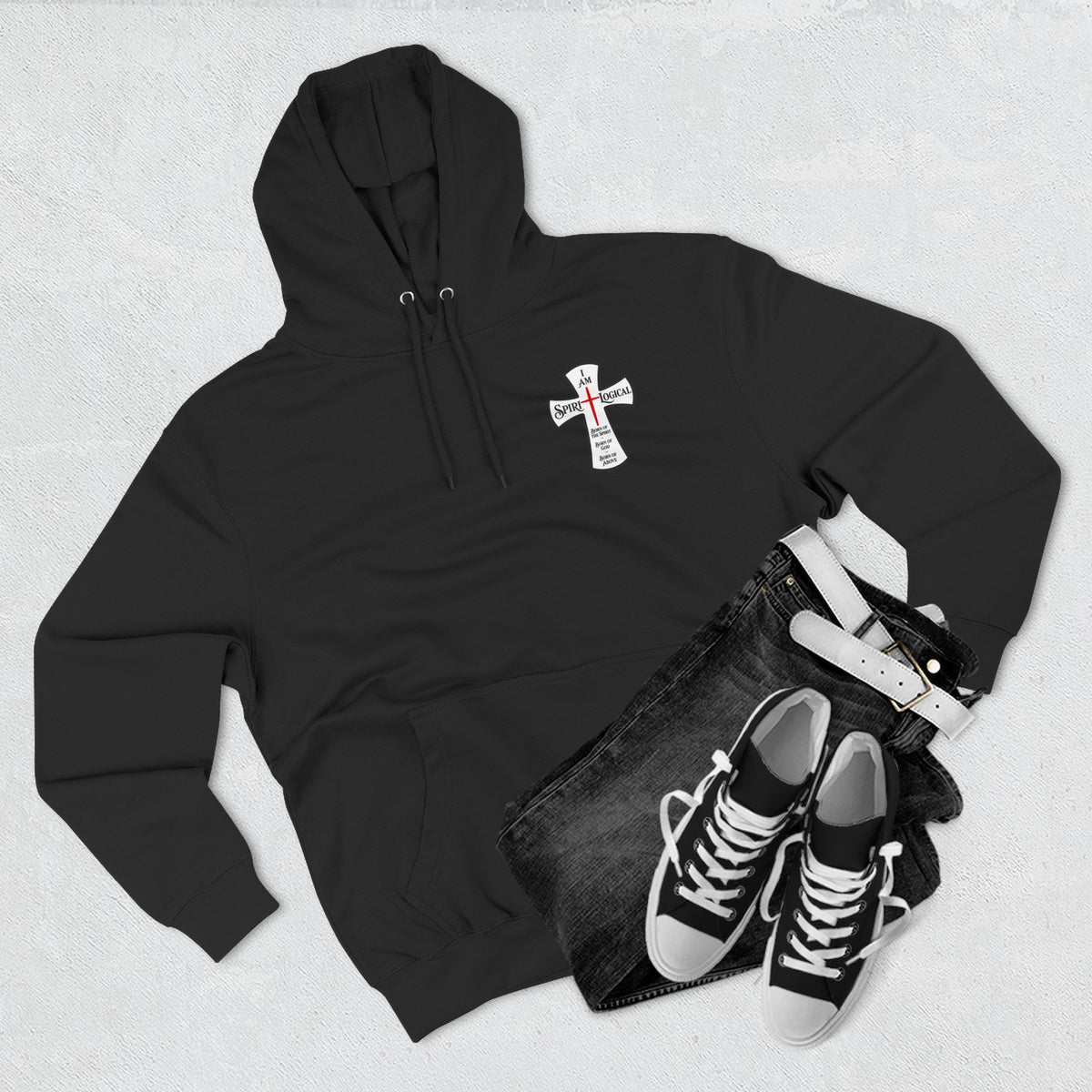 0011N Spirilogical Generic Hoodie little logo on front + big on back