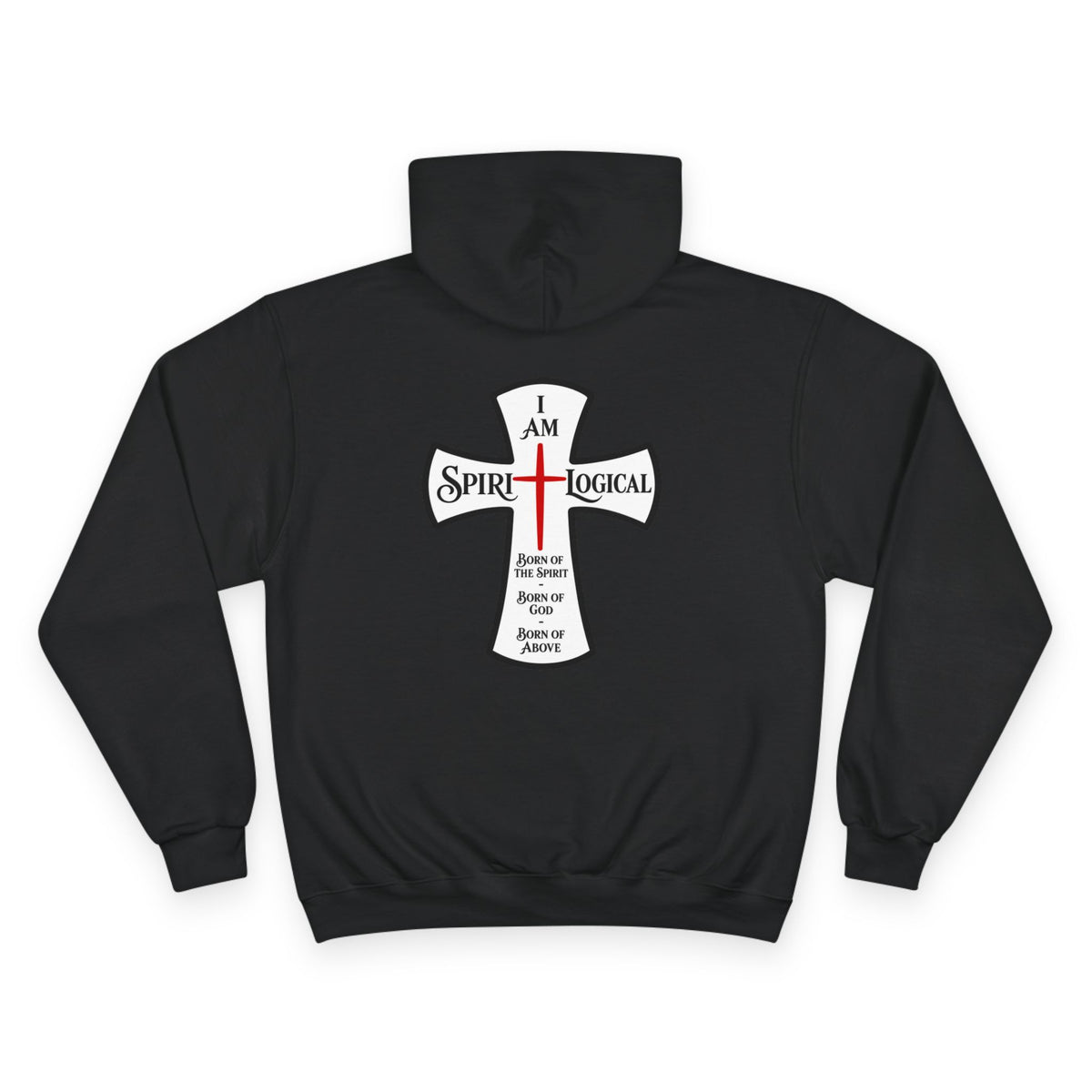 0011 Spirilogical Champion Hoodie little logo on front + big on back