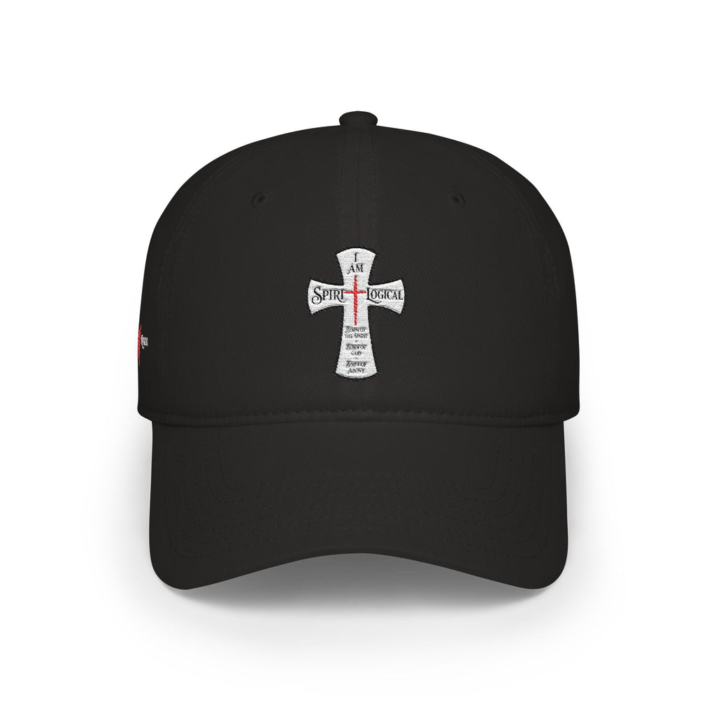 0029 Spirilogical Cross Black with right side LTL Low Profile Baseball Cap