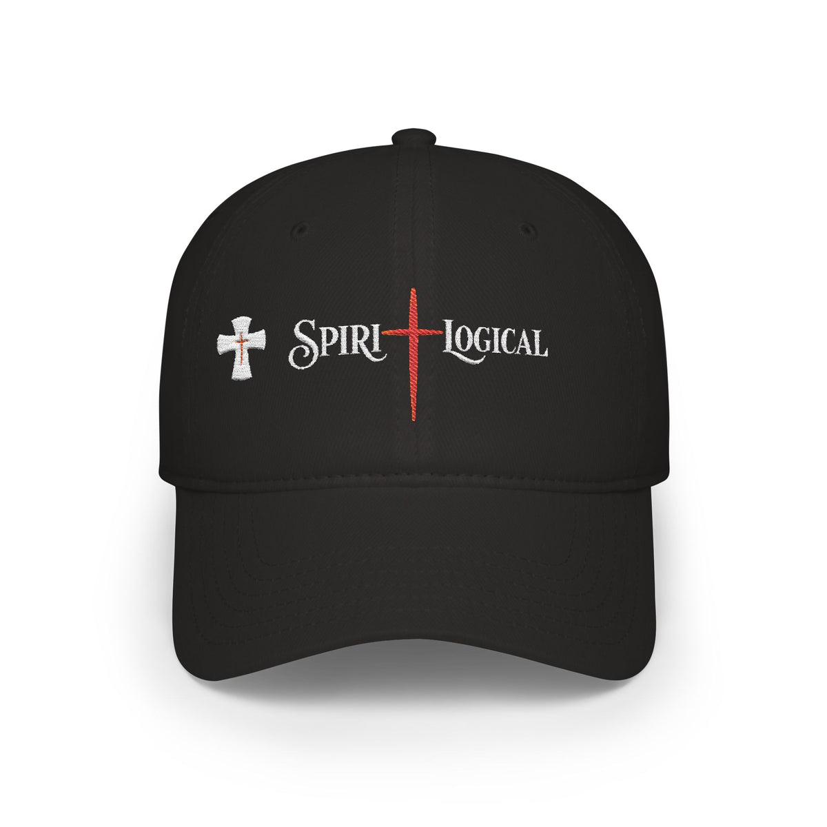 0020LTL Spirilogical Cross Red Low Profile Baseball Cap