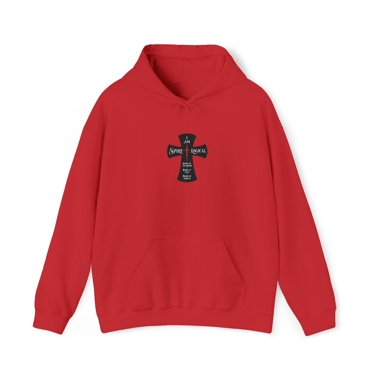 0013w Spirilogical Cross Champion Hoodie Big Logo on front nothing on the back