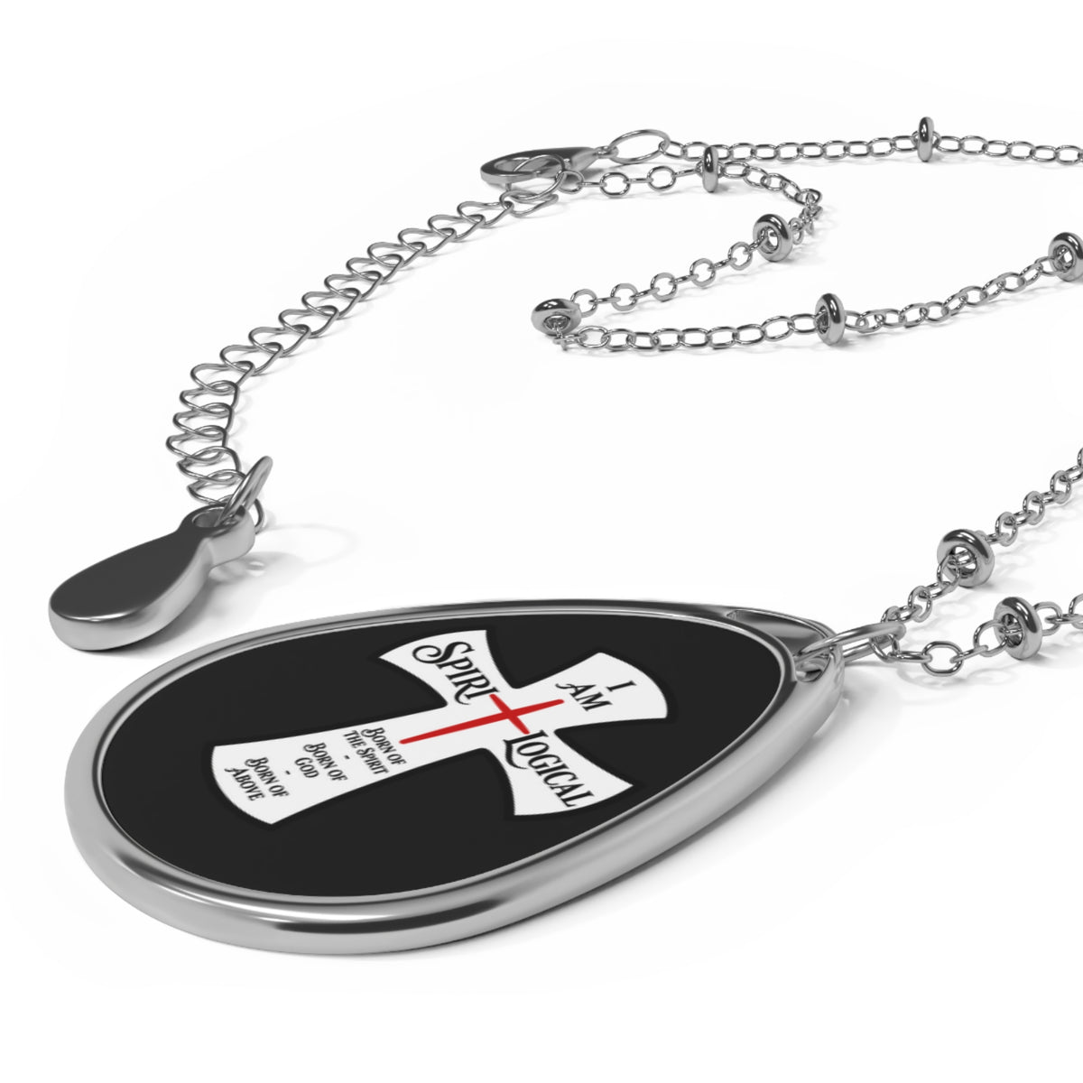 0022 Spirilogical Oval Pendant Necklace